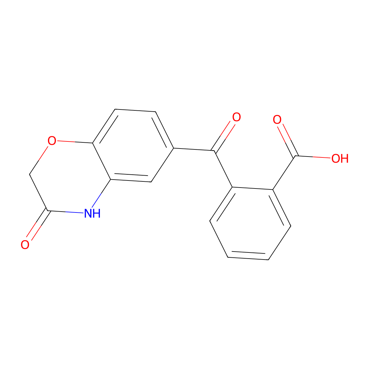 2-(3-Oxo-3,4-dihydro-2H-benzo[b][1,4]oxazine-6-carbonyl)benzoic acid molecular structure, CAS 26513-80-4
