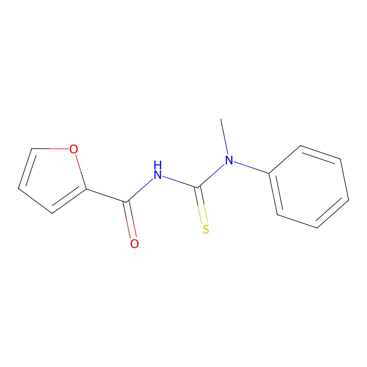 N-[methyl(phenyl)carbamothioyl]furan-2-carboxamide molecular structure, CAS 265134-27-8