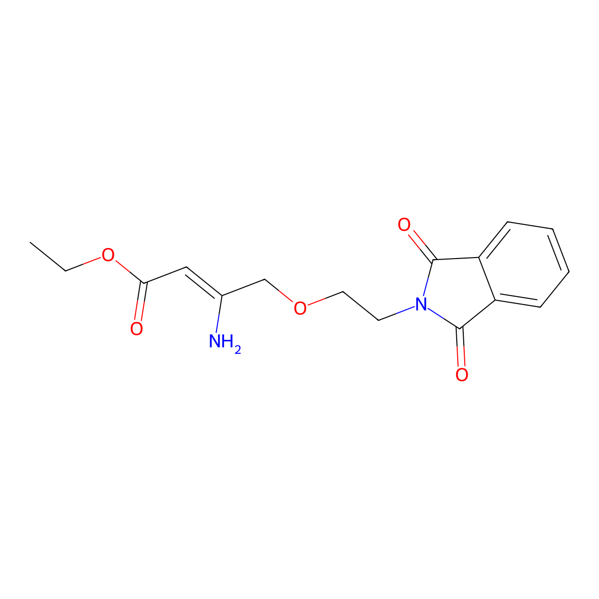 Ethyl 3-amino-4-(2-(phthalimido)ethoxy)crotonate molecular structure, CAS 265136-65-0