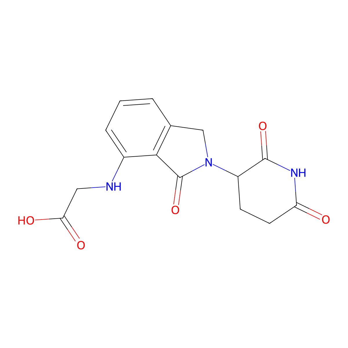 (2-(2,6-Dioxopiperidin-3-yl)-3-oxoisoindolin-4-yl)glycine molecular structure, CAS 2651996-55-1