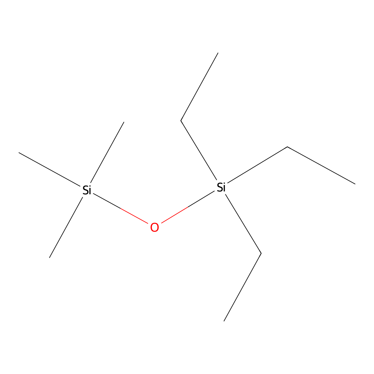 1,1,1-Triethyl-3,3,3-trimethyldisiloxane molecular structure, CAS 2652-41-7