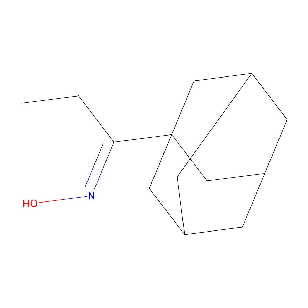 N-[1-(adamantan-1-yl)propylidene]hydroxylamine molecular structure, CAS 26525-23-5