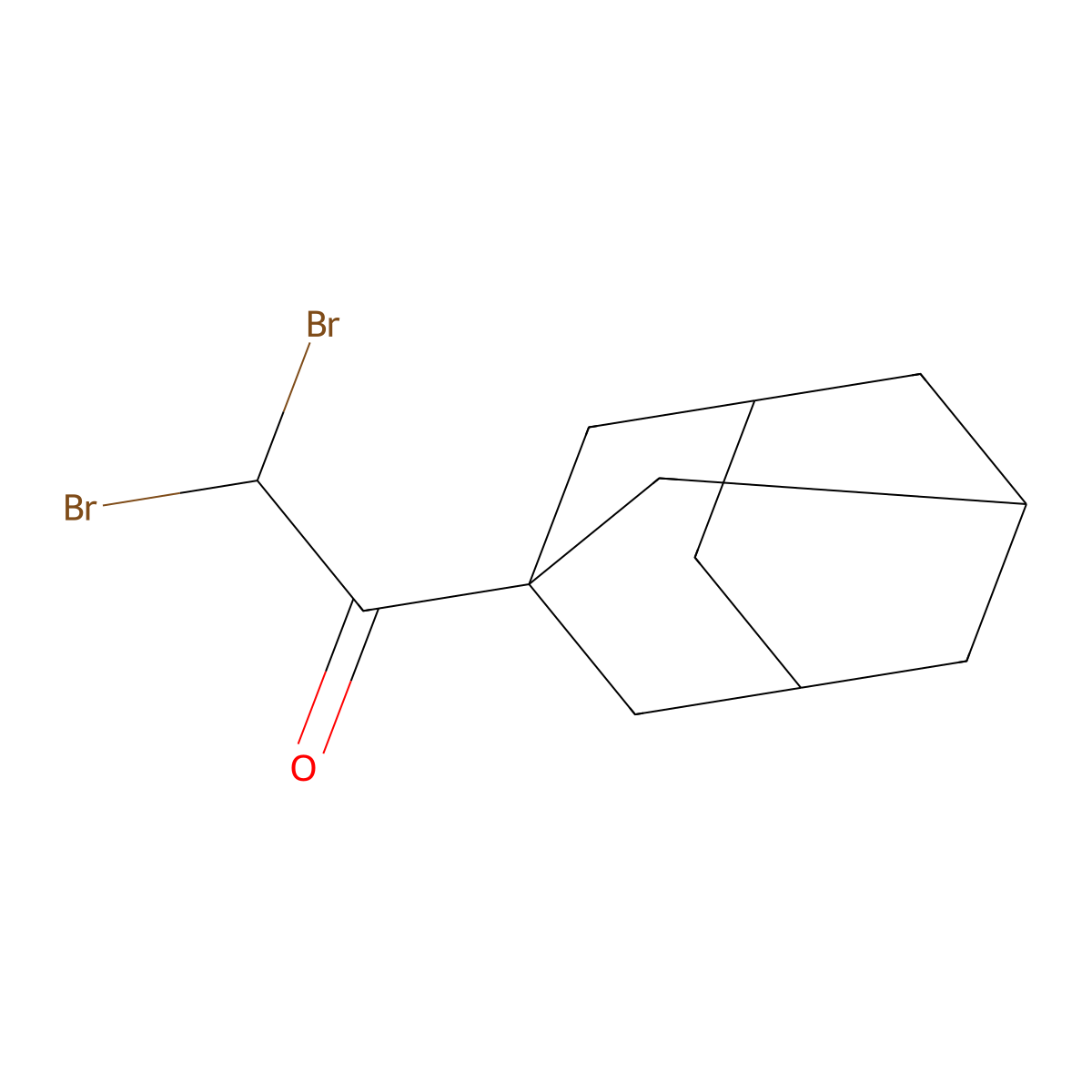 1-(Adamantan-1-yl)-2,2-dibromoethanone molecular structure, CAS 26525-25-7