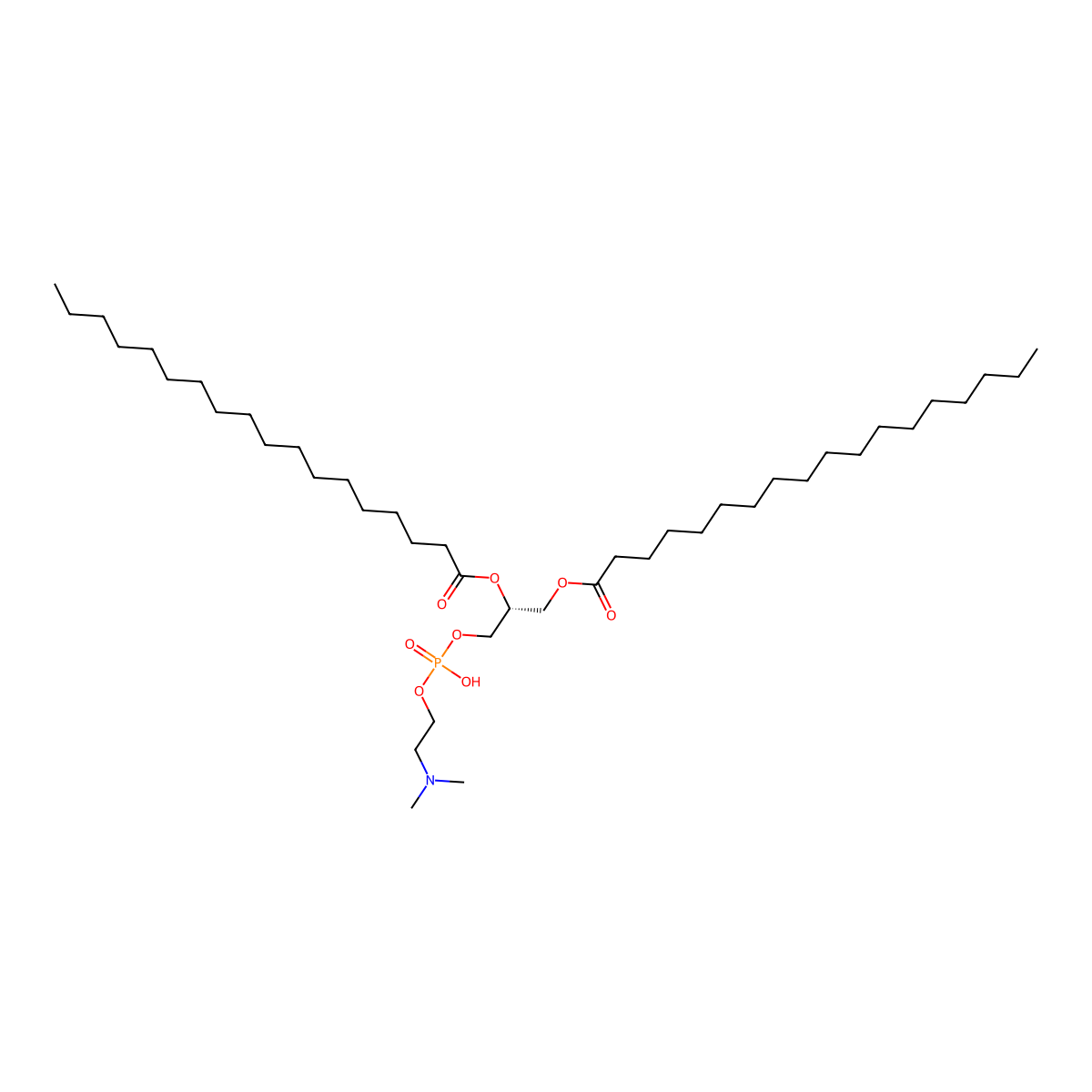 N,N-Dimethyl-1,2-distearoyl-sn-glycero-3-phosphoethanolamine molecular structure, CAS 26525-69-9