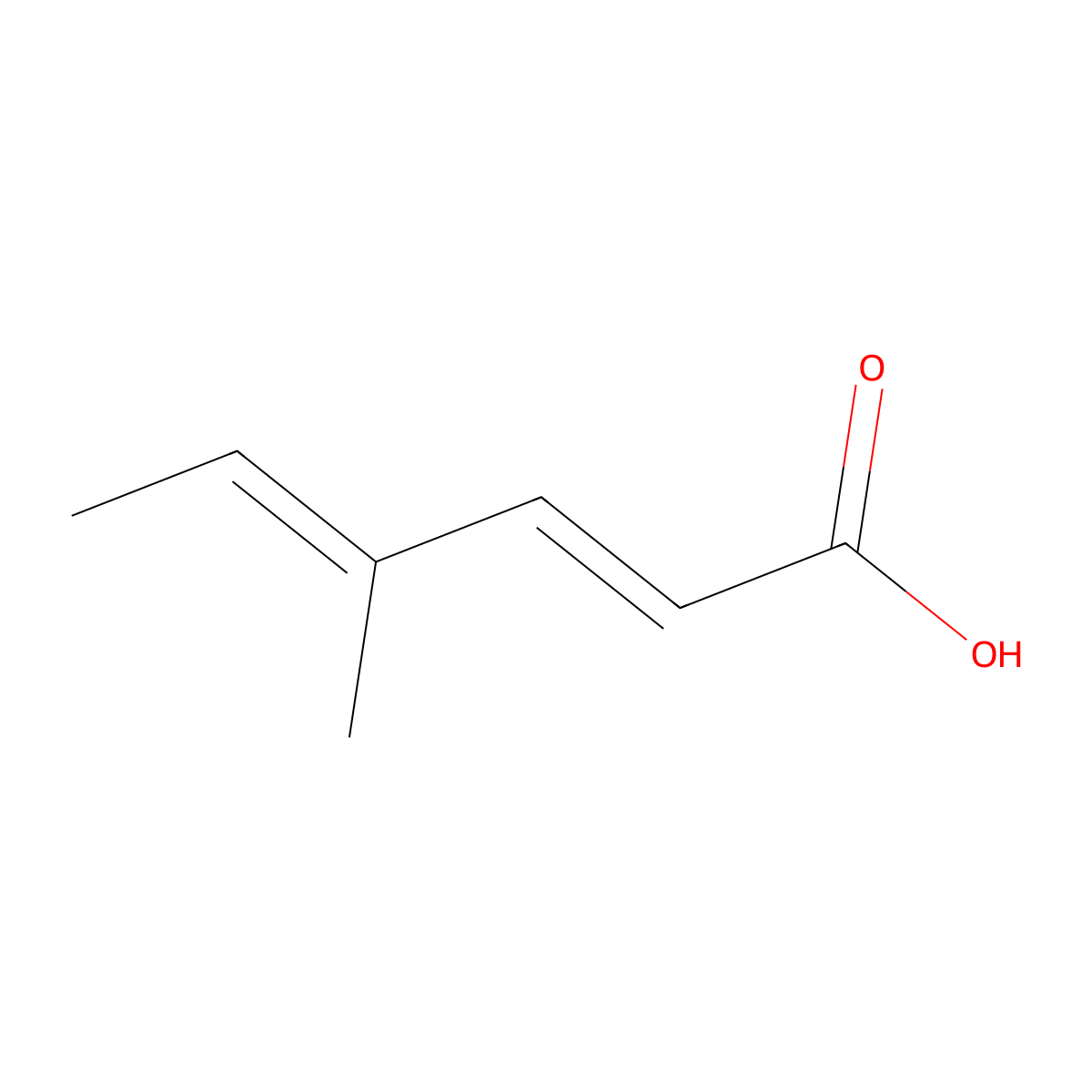4-Methylhexa-2,4-dienoic acid molecular structure, CAS 26526-09-0