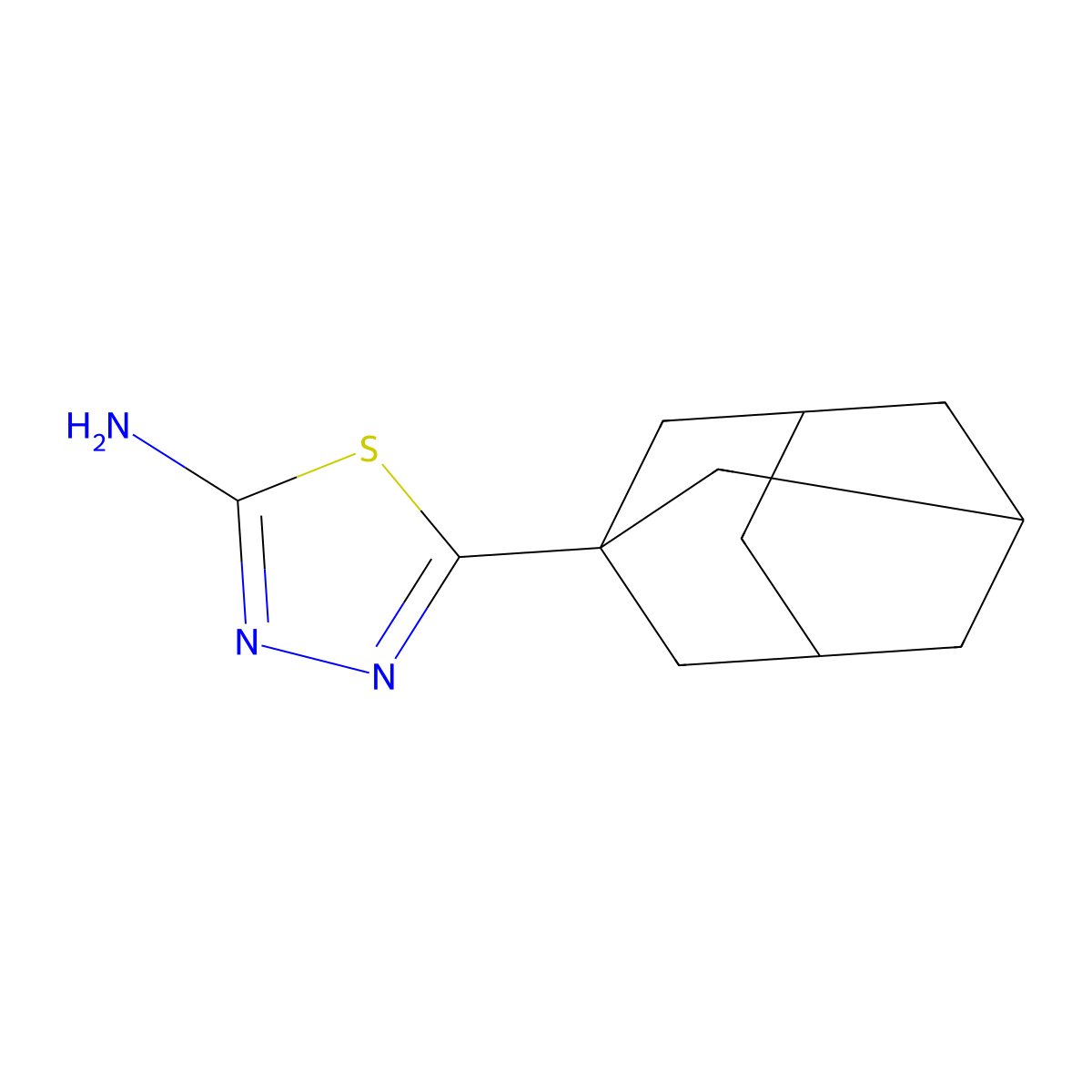 5-(Adamantan-1-yl)-1,3,4-thiadiazol-2-amine molecular structure, CAS 26526-57-8
