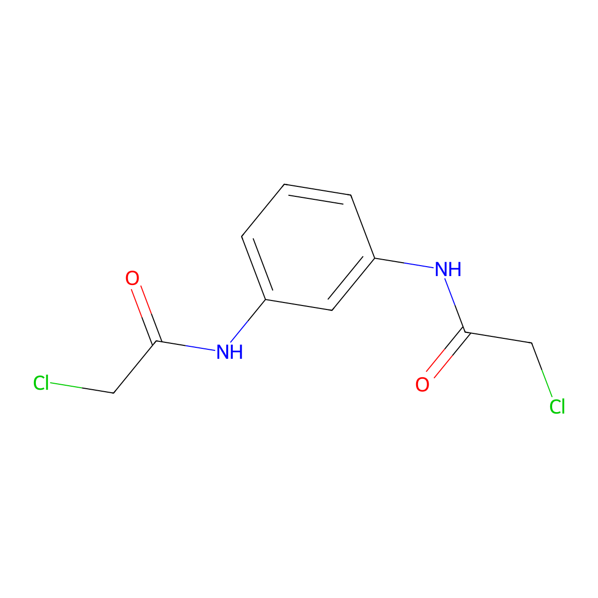2-chloro-N-[3-(2-chloroacetylamino)phenyl]acetamide molecular structure, CAS 2653-09-0