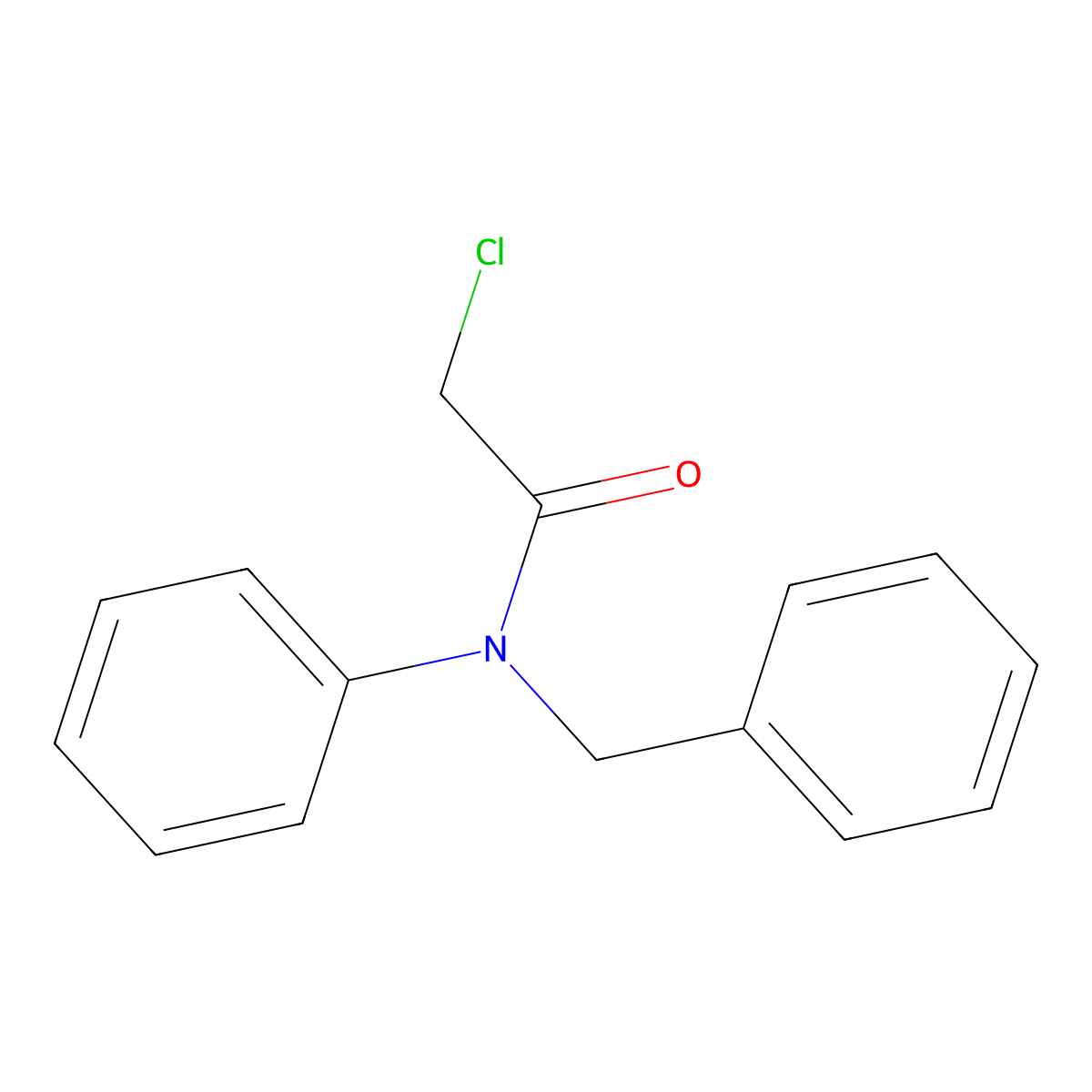 N-benzyl-2-chloro-N-phenylacetamide molecular structure, CAS 2653-14-7