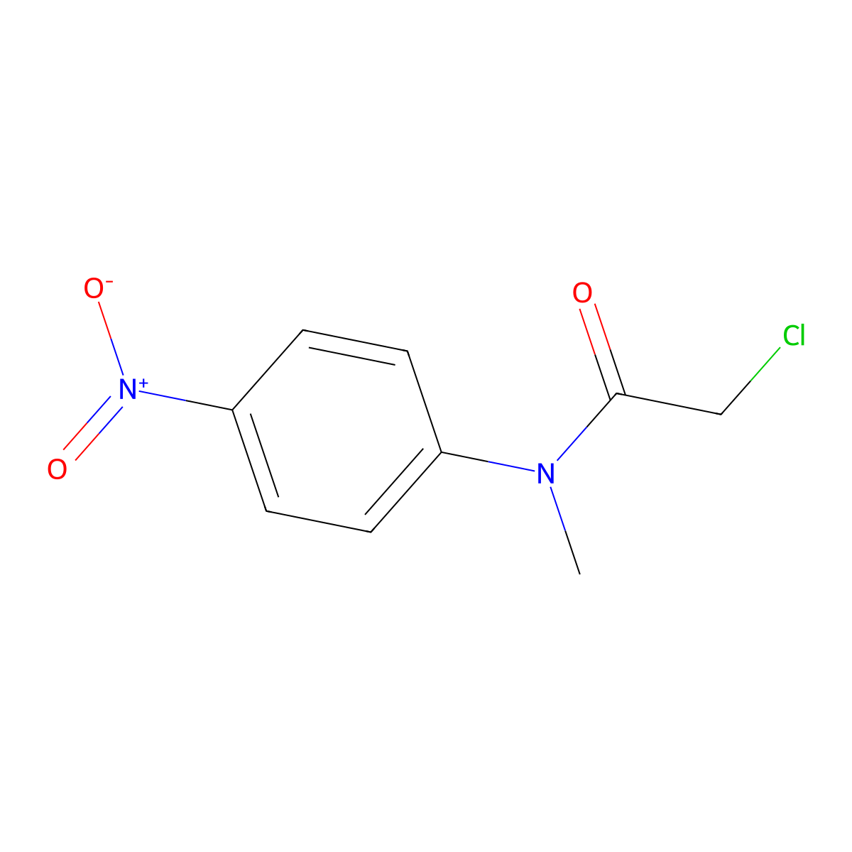 2-Chloro-N-methyl-N-(4-nitro-phenyl)-acetamide molecular structure, CAS 2653-16-9
