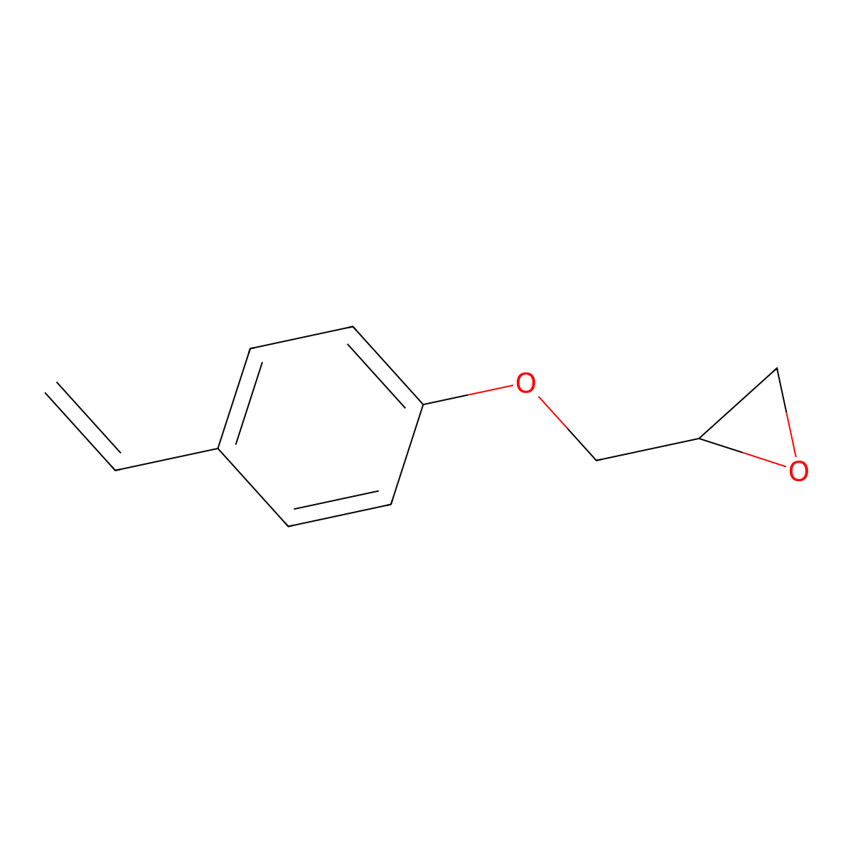 2-((4-Ethenylphenoxy)methyl)oxirane molecular structure, CAS 2653-39-6