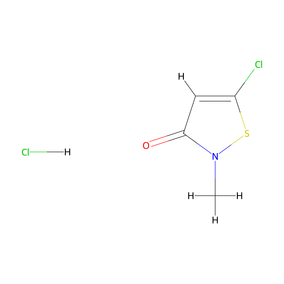5-Chloro-2-methyl-4-isothiazolin-3-one hydrochloride molecular structure, CAS 26530-03-0