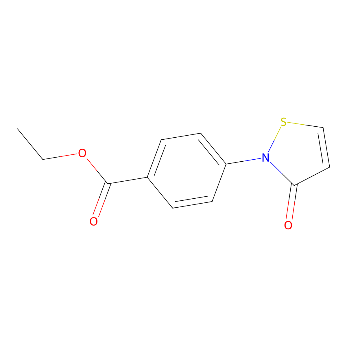 Ethyl 4-(3-oxoisothiazol-2(3H)-yl)benzoate molecular structure, CAS 26530-26-7