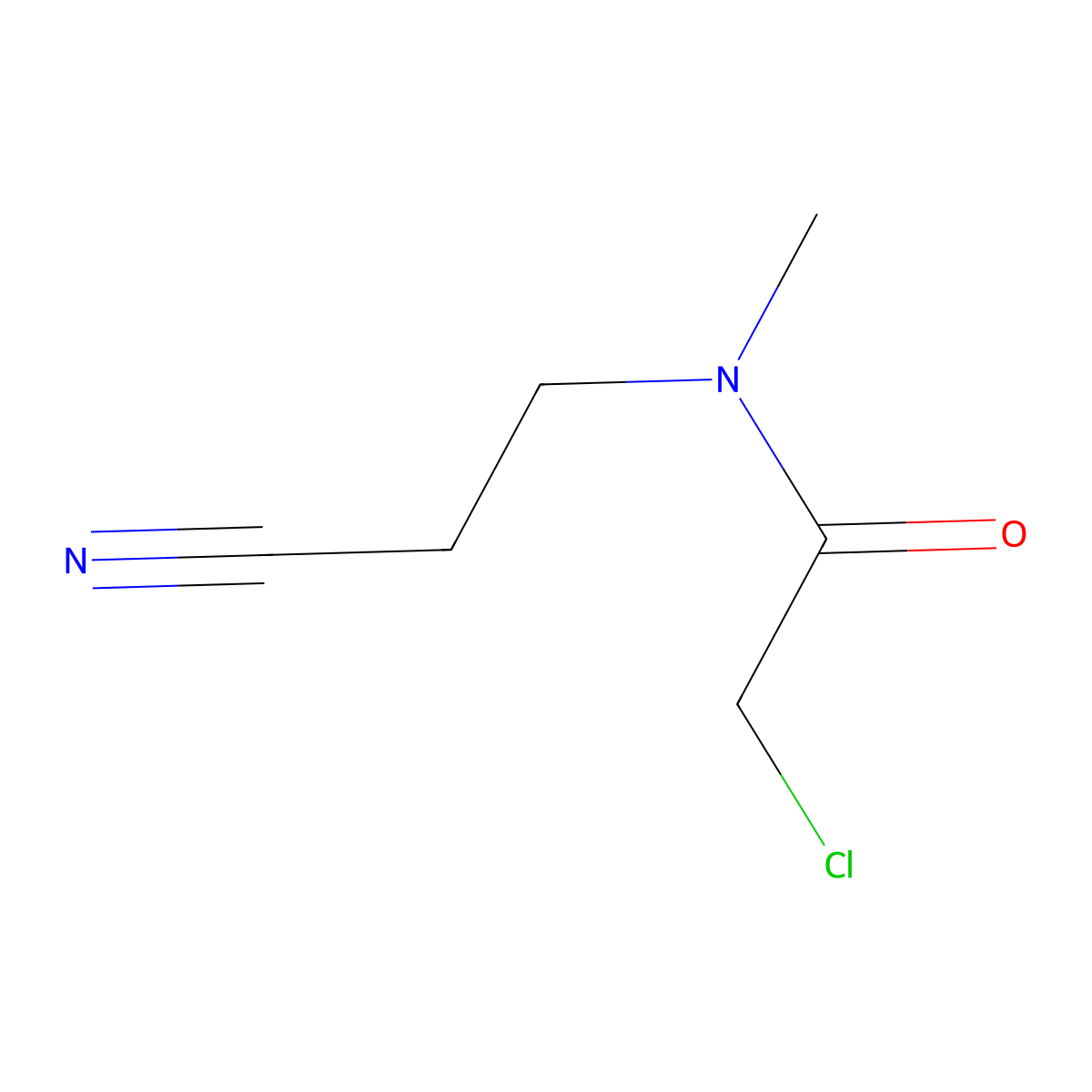 2-chloro-N-(2-cyanoethyl)-N-methylacetamide molecular structure, CAS 26530-30-3