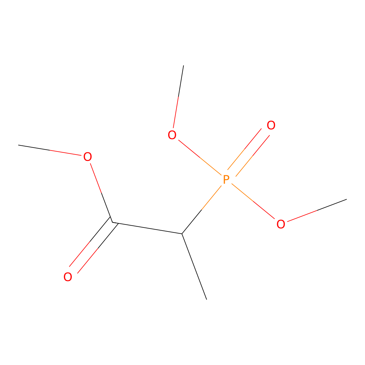 Methyl 2-(dimethoxyphosphoryl)propanoate molecular structure, CAS 26530-60-9