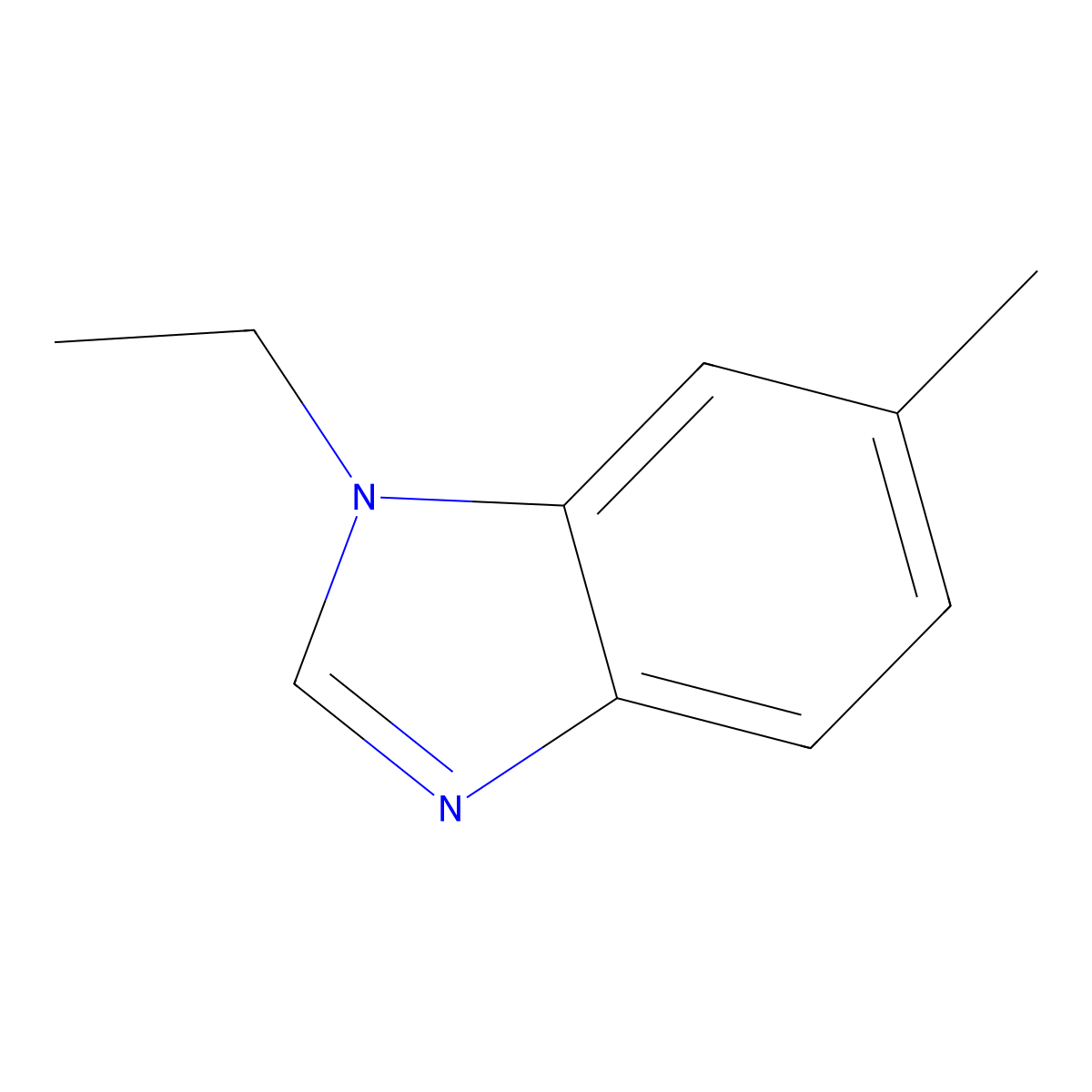 1-ethyl-6-methyl-1H-1,3-benzodiazole molecular structure, CAS 26530-88-1