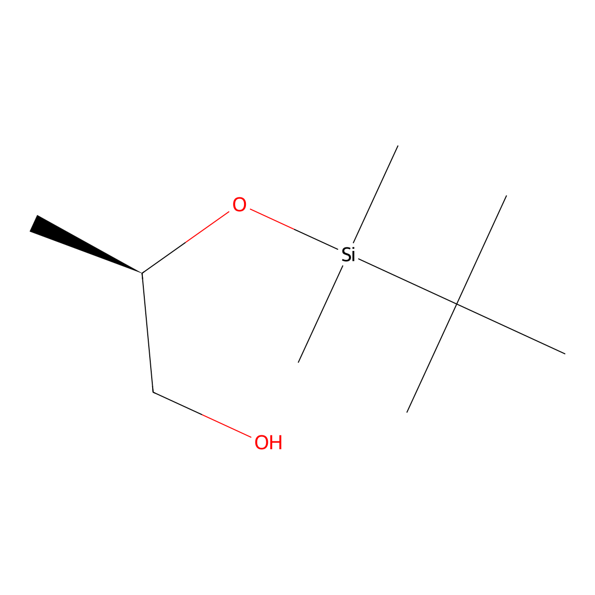 (R)-2-(tert-Butyl-dimethyl-silanyloxy)-propan-1-ol molecular structure, CAS 265309-82-8