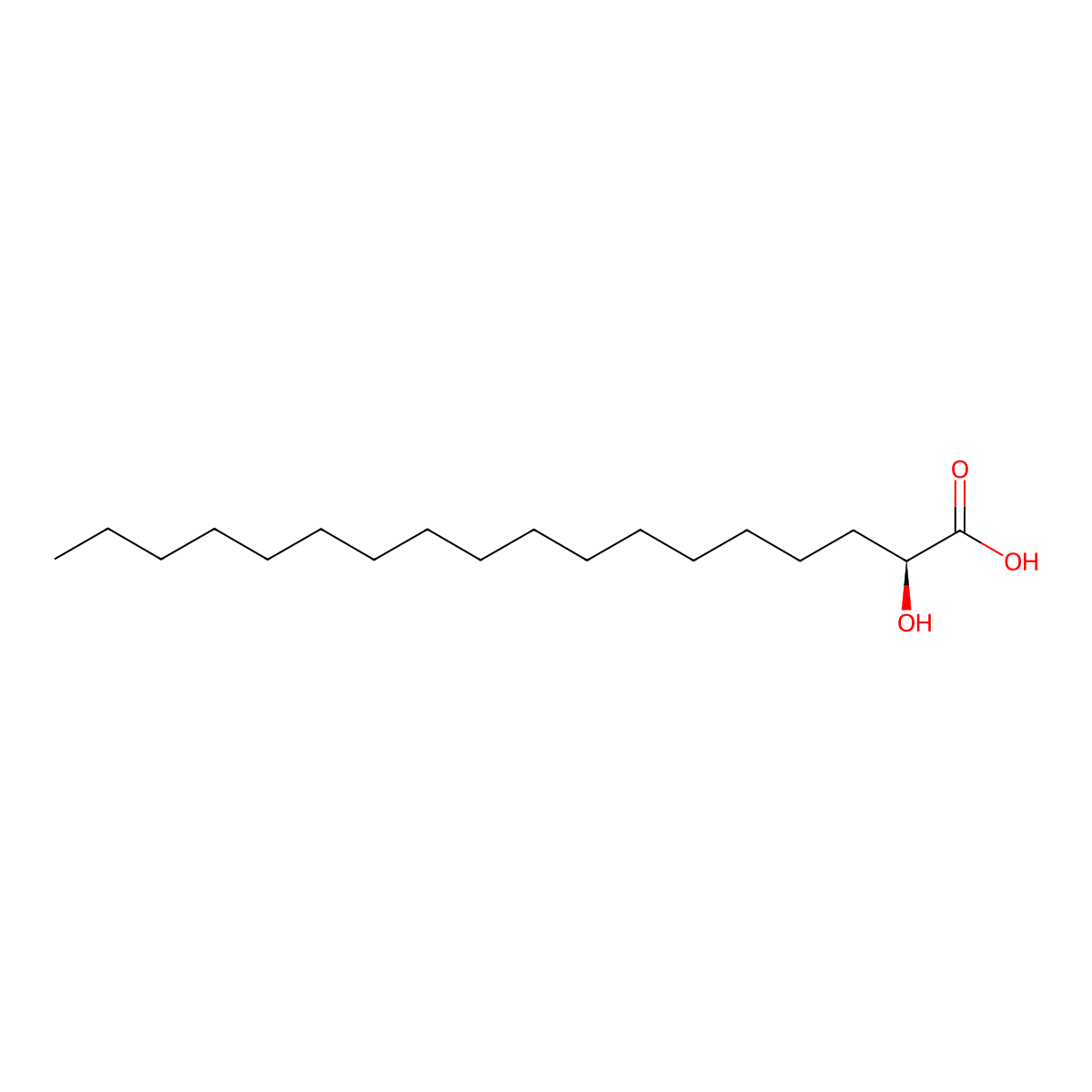 (S)-2-hydroxystearic acid molecular structure, CAS 26531-80-6