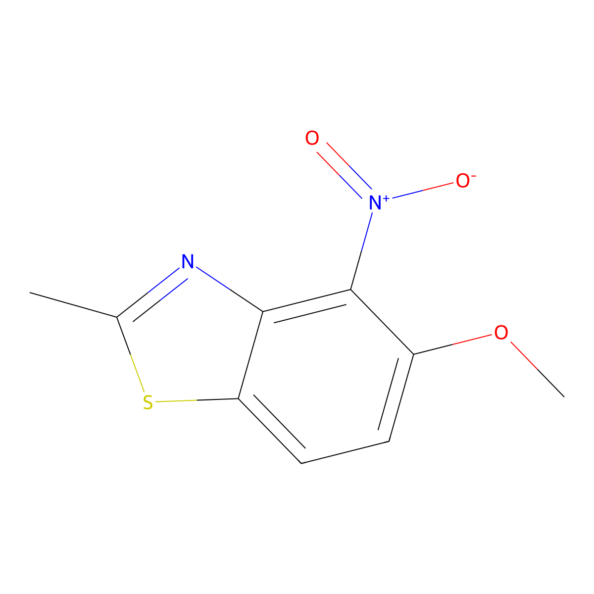 5-Methoxy-2-methyl-4-nitro-1,3-benzothiazole molecular structure, CAS 265312-58-1