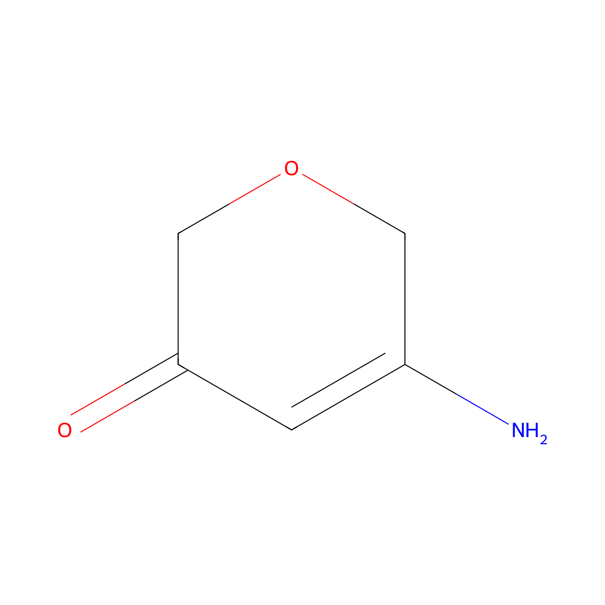 5-Amino-3,6-dihydro-2H-pyran-3-one molecular structure, CAS 265321-06-0