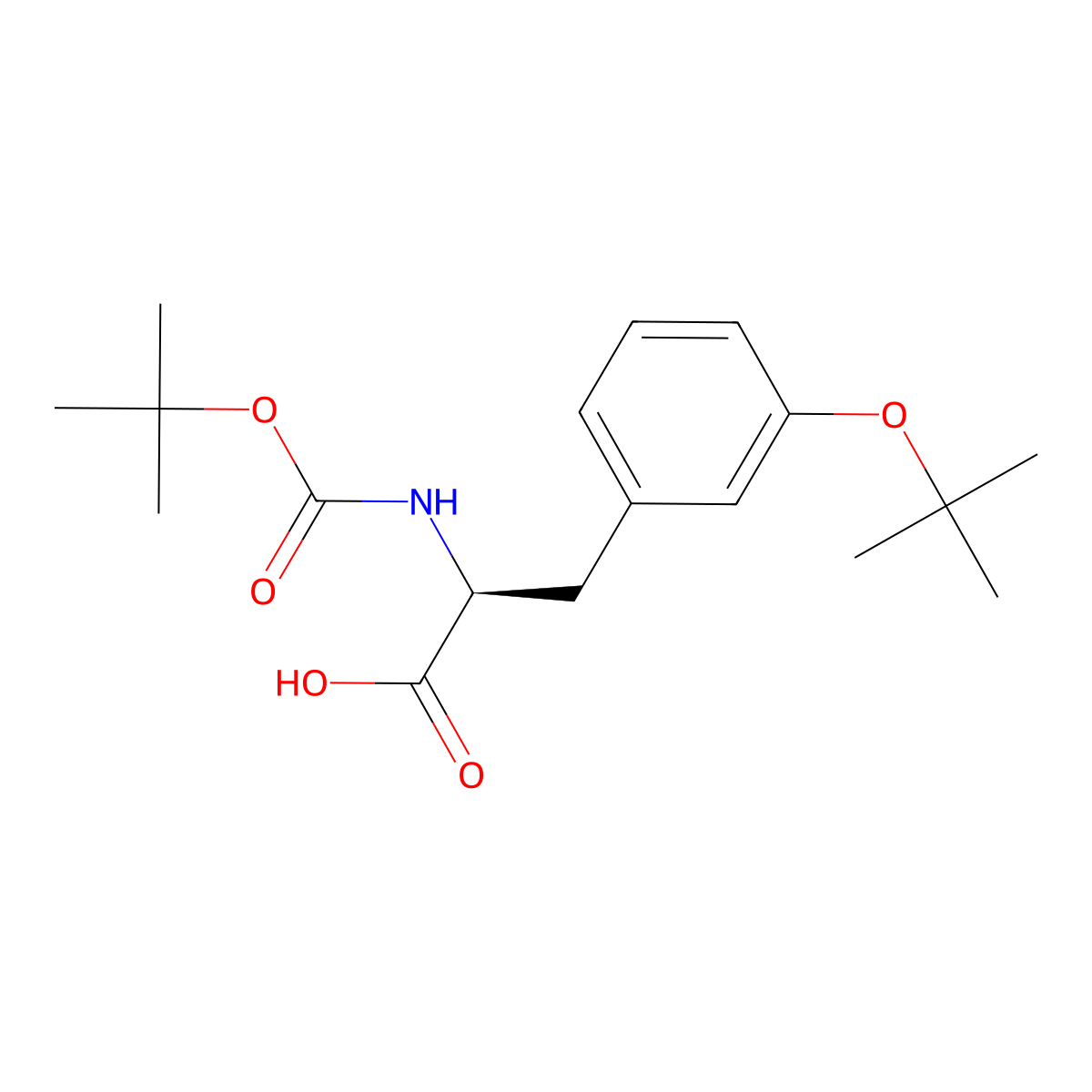 N-Boc-L-3-(1,1-dimethylethoxy)-phenylalanine molecular structure, CAS 265321-20-8
