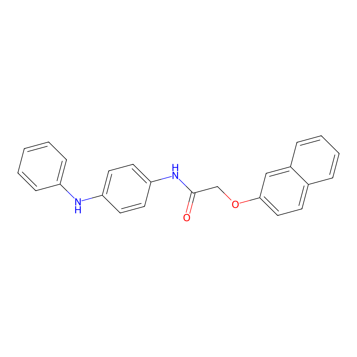 N-(4-anilinophenyl)-2-(2-naphthyloxy)acetamide molecular structure, CAS 265324-05-8
