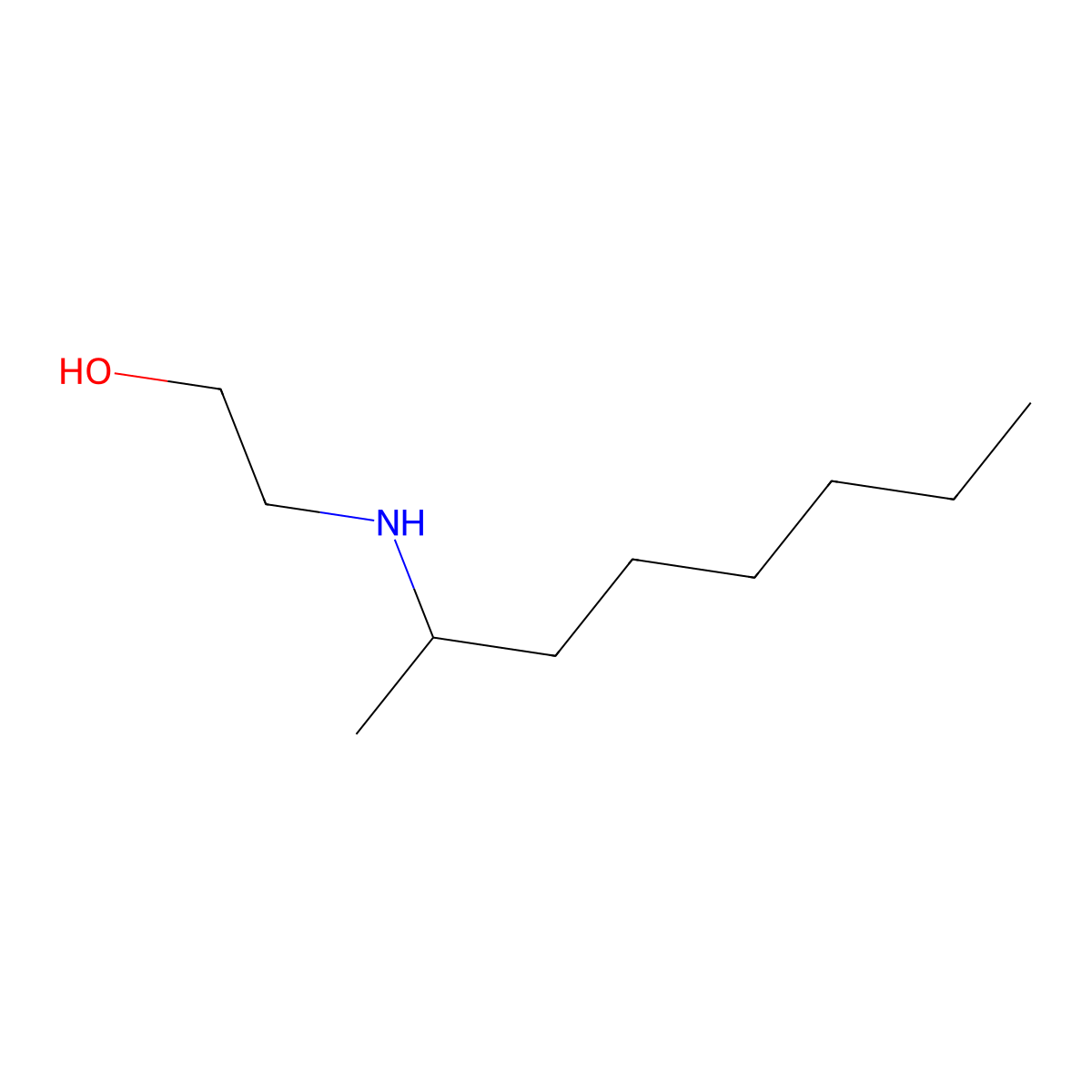 Ethanol, 2-((1-methylheptyl)amino)- molecular structure, CAS 26535-68-2