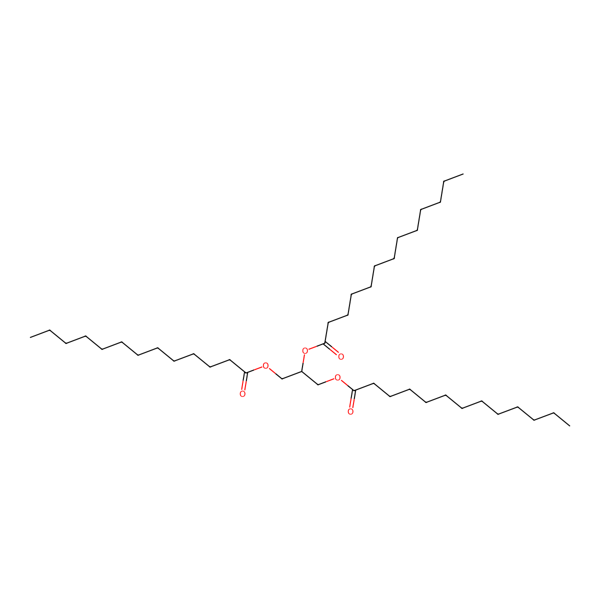 Tritridecanoin molecular structure, CAS 26536-12-9