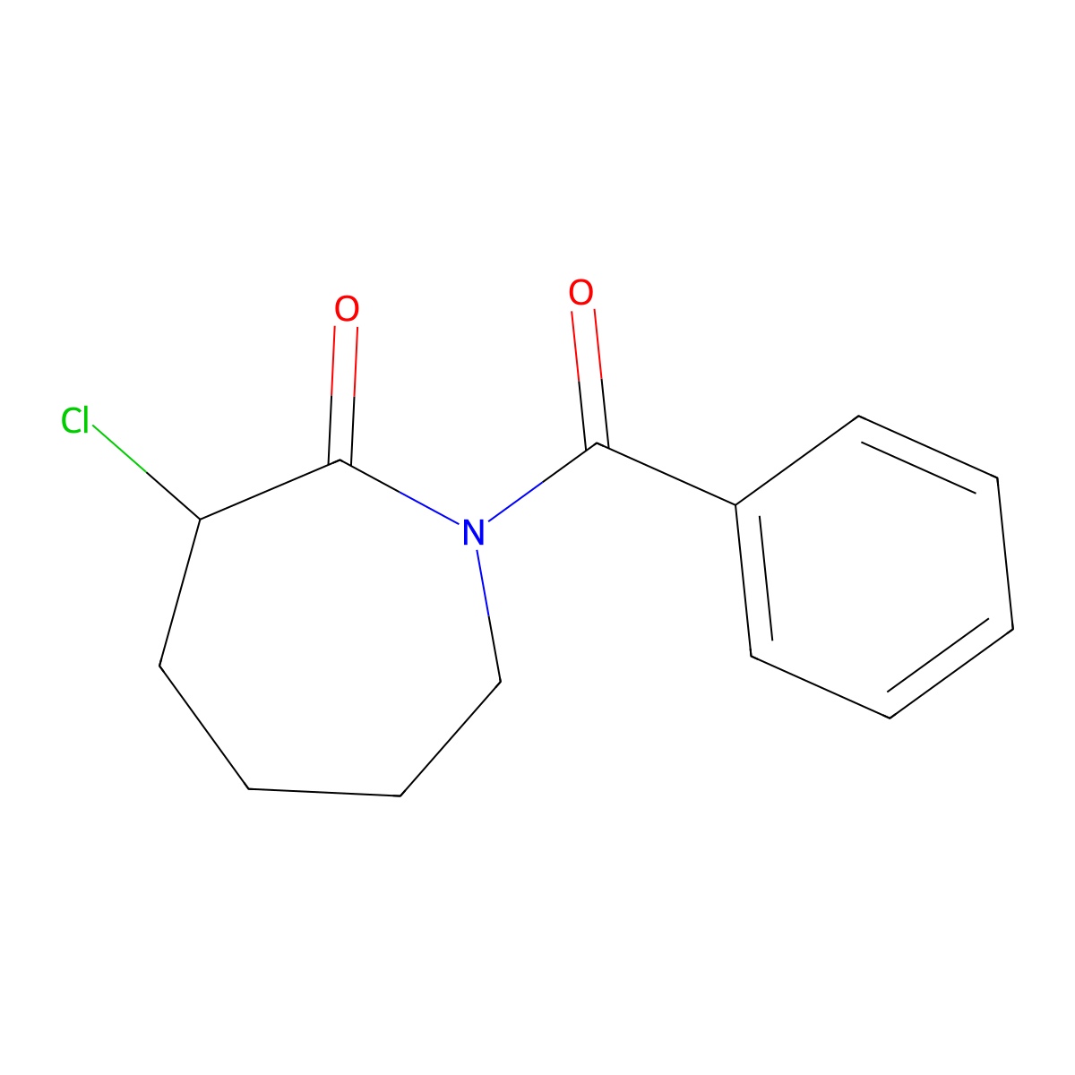 1-Benzoyl-3-chloroazepan-2-one molecular structure, CAS 26536-94-7