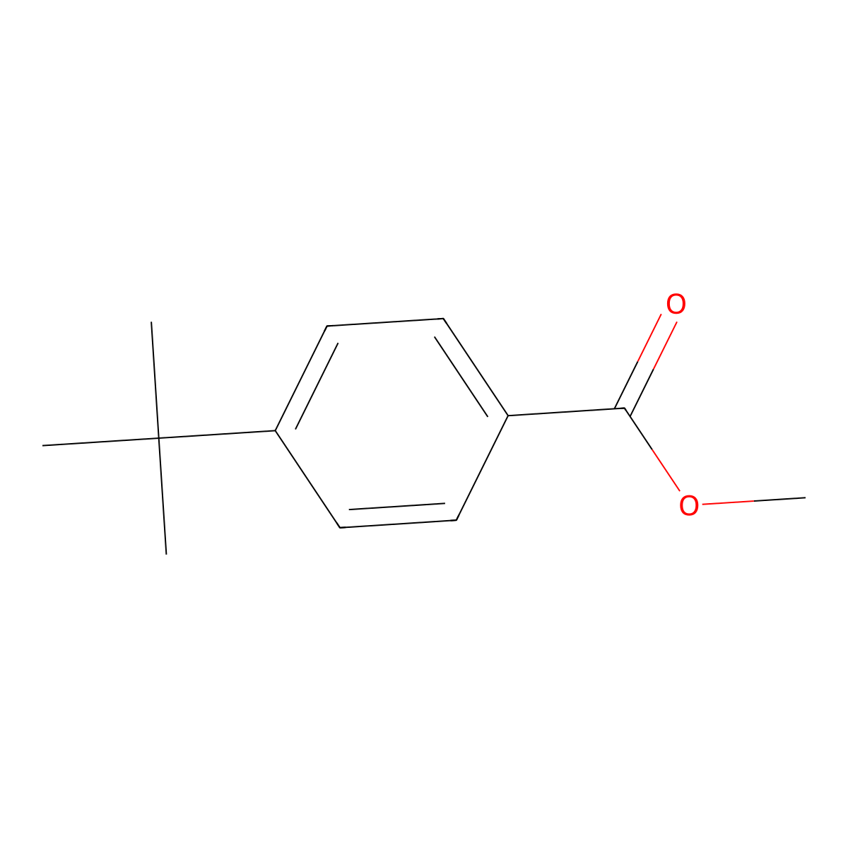 Methyl p-tert-butylbenzoate molecular structure, CAS 26537-19-9
