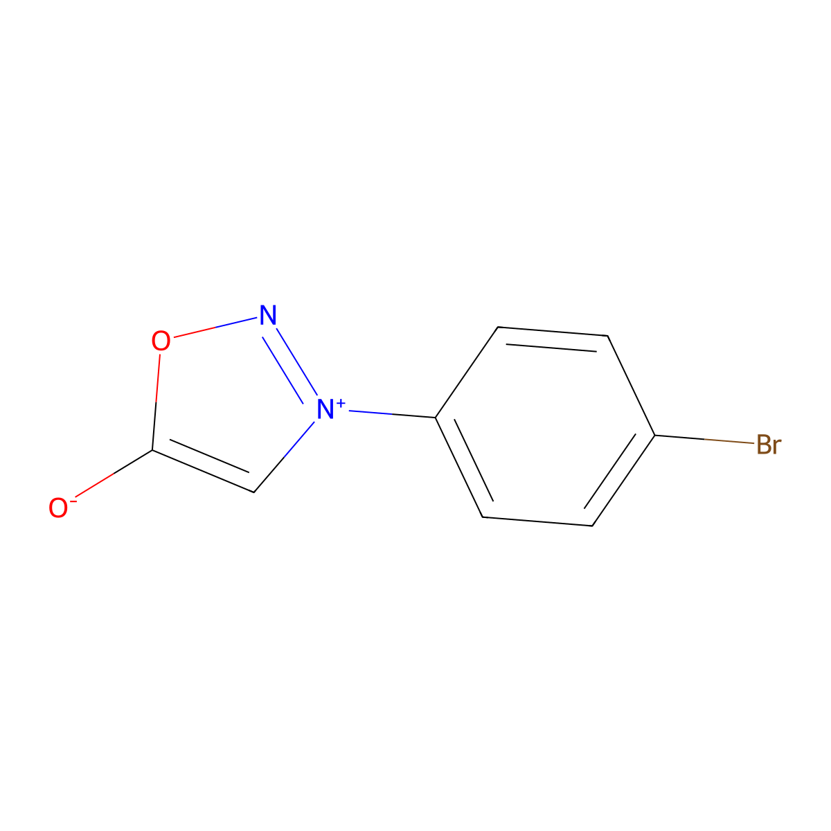 3-(4-Bromophenyl)oxadiazol-3-ium-5-olate molecular structure, CAS 26537-61-1