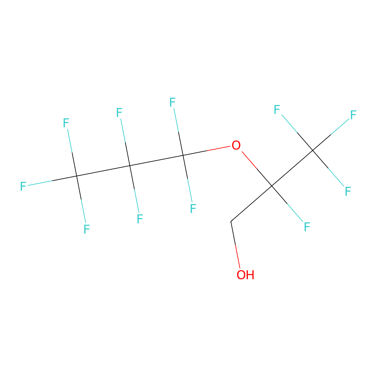 2,3,3,3-Tetrafluoro-2-(heptafluoropropoxy)propan-1-ol molecular structure, CAS 26537-88-2