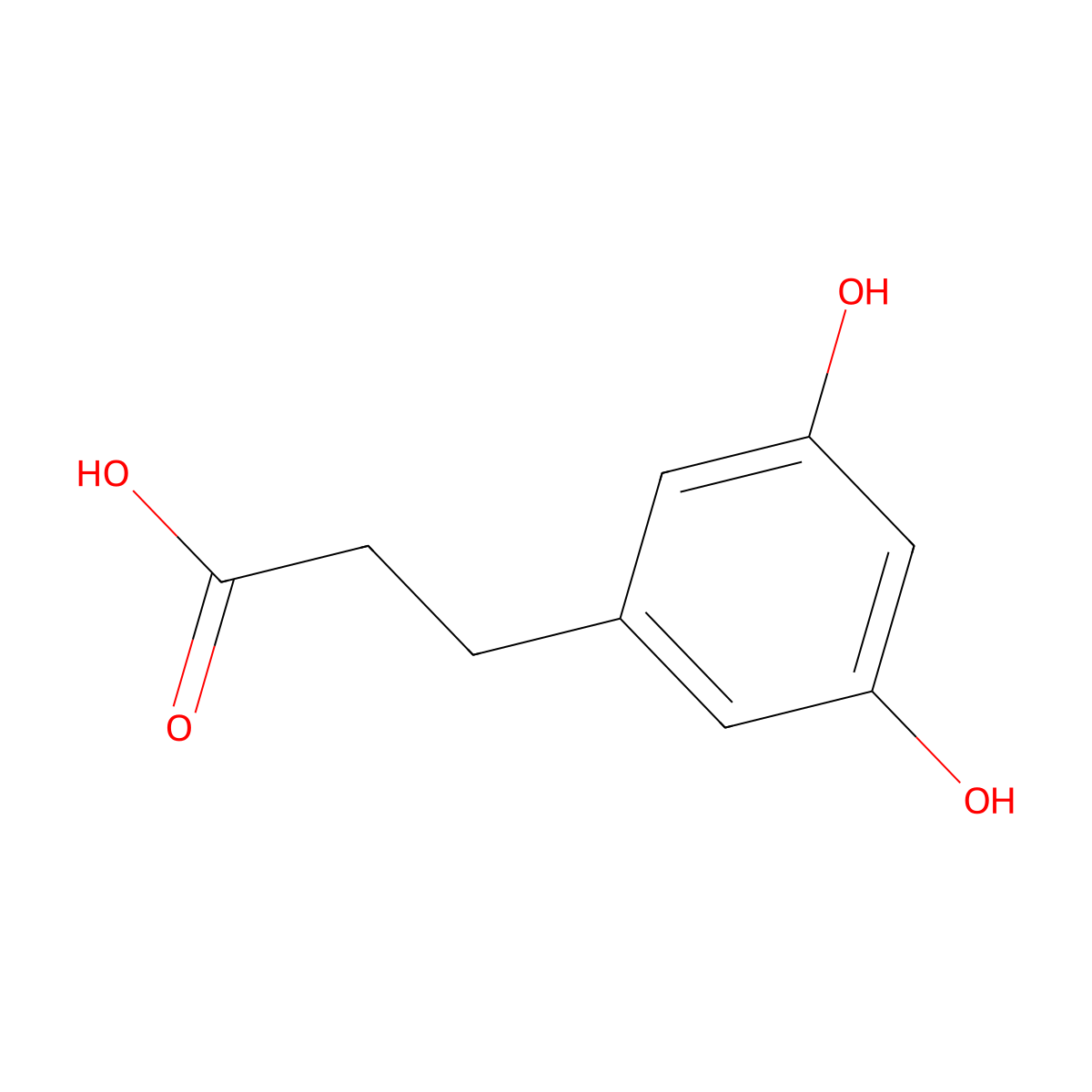 3-(3,5-Dihydroxyphenyl)-1-propanoic acid molecular structure, CAS 26539-01-5