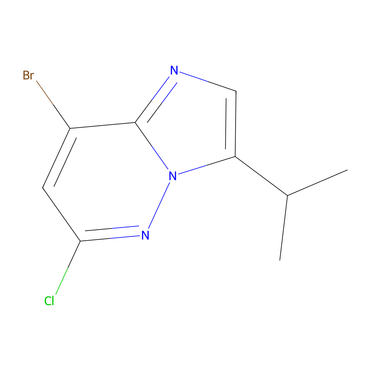 8-Bromo-6-chloro-3-isopropyl-imidazo[1,2-b]pyridazine molecular structure, CAS 2654003-05-9