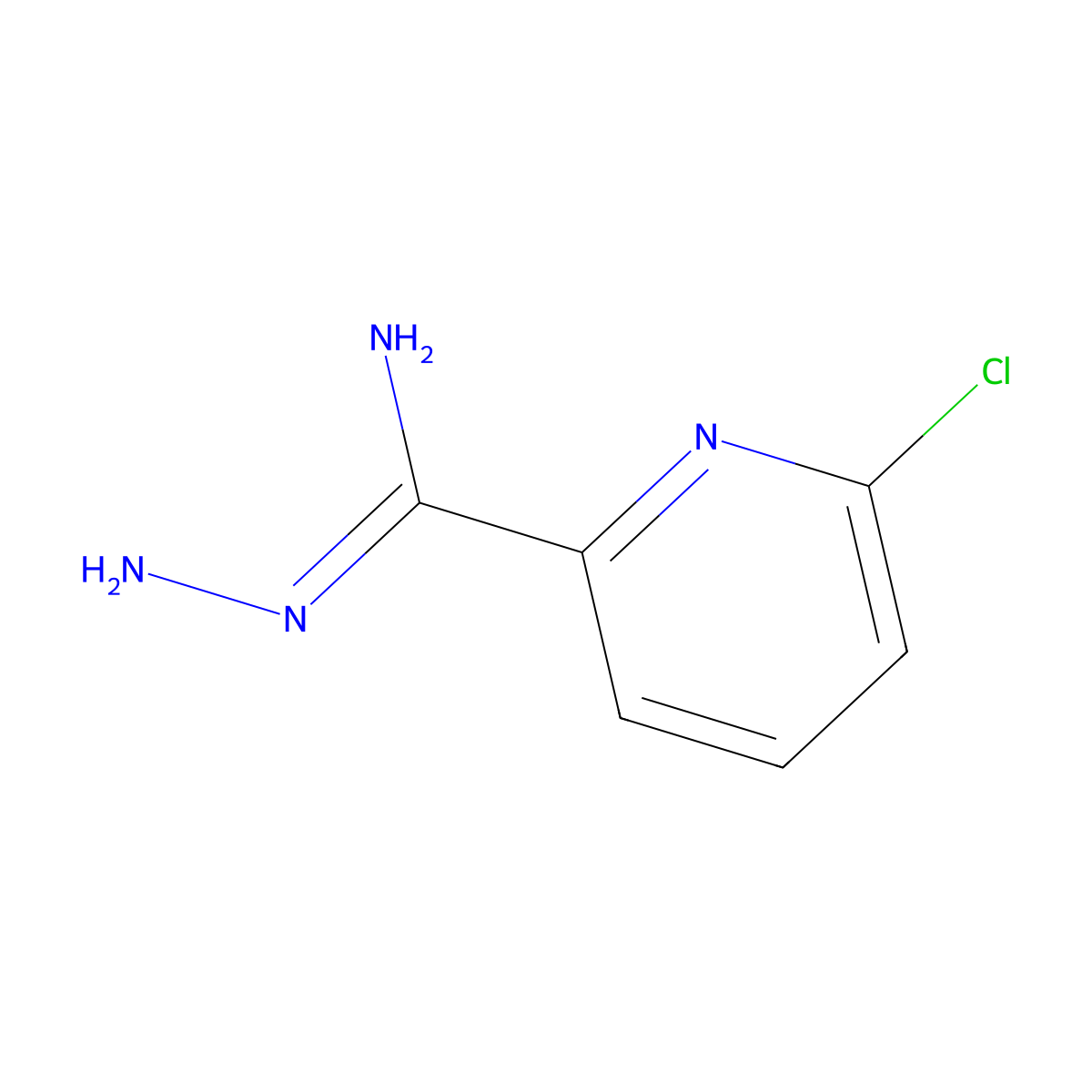 N'-Amino-6-chloropyridine-2-carboximidamide molecular structure, CAS 2654087-89-3