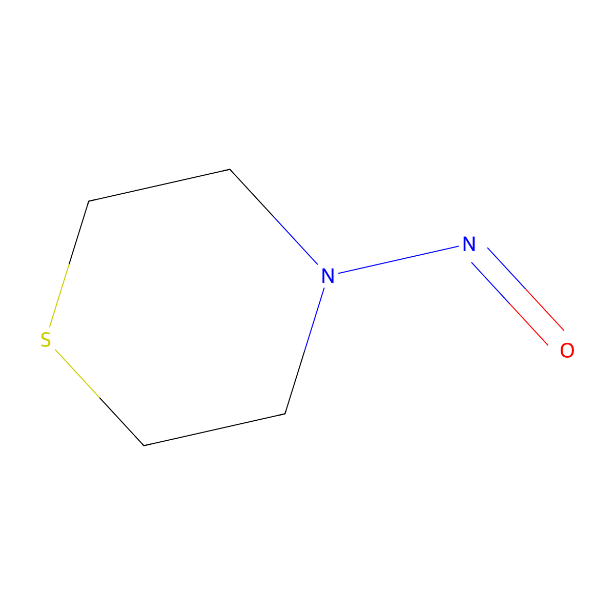 N-Nitrosothiomorpholine molecular structure, CAS 26541-51-5