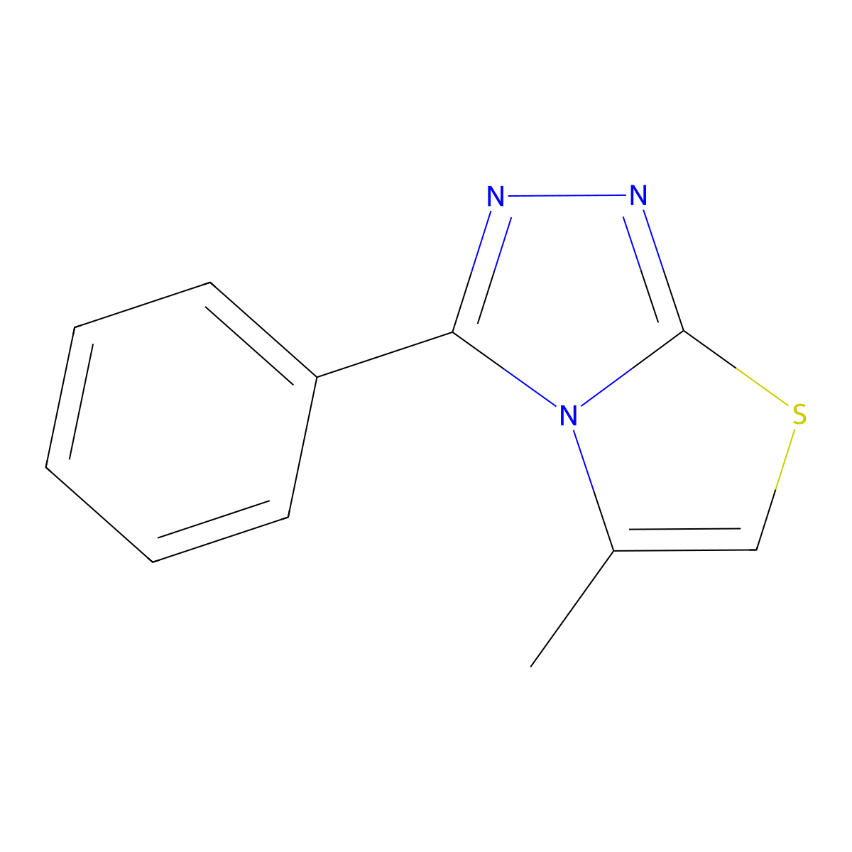5-Methyl-3-phenyl[1,3]thiazolo[2,3-c][1,2,4]triazole molecular structure, CAS 26542-57-4