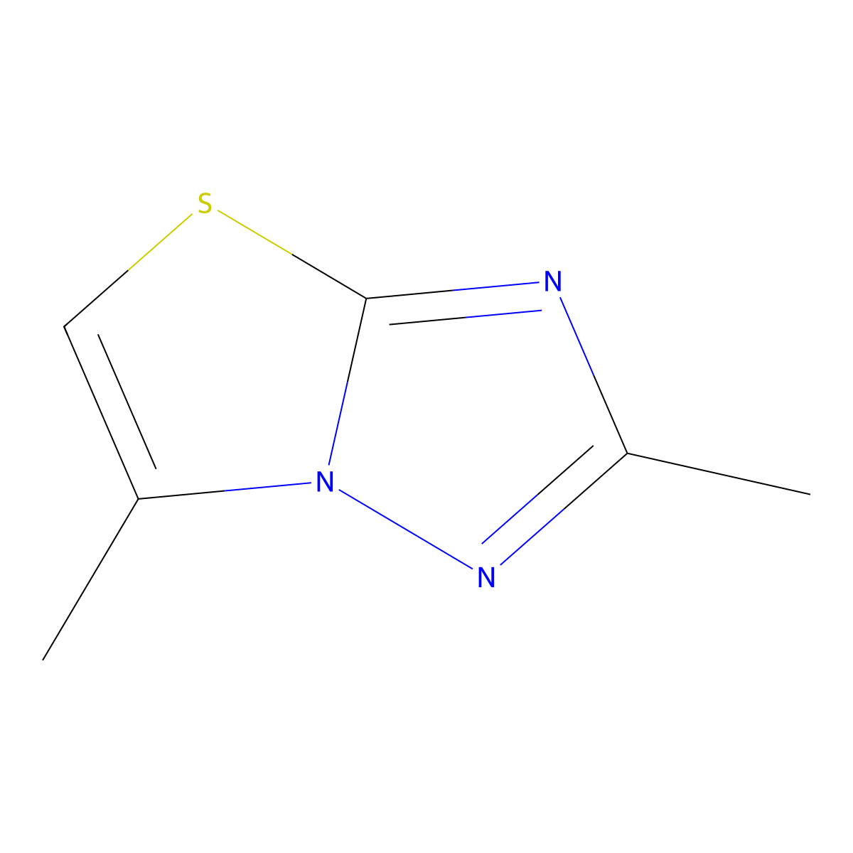 2,6-Dimethylthiazolo[3,2-b][1,2,4]triazole molecular structure, CAS 26542-68-7