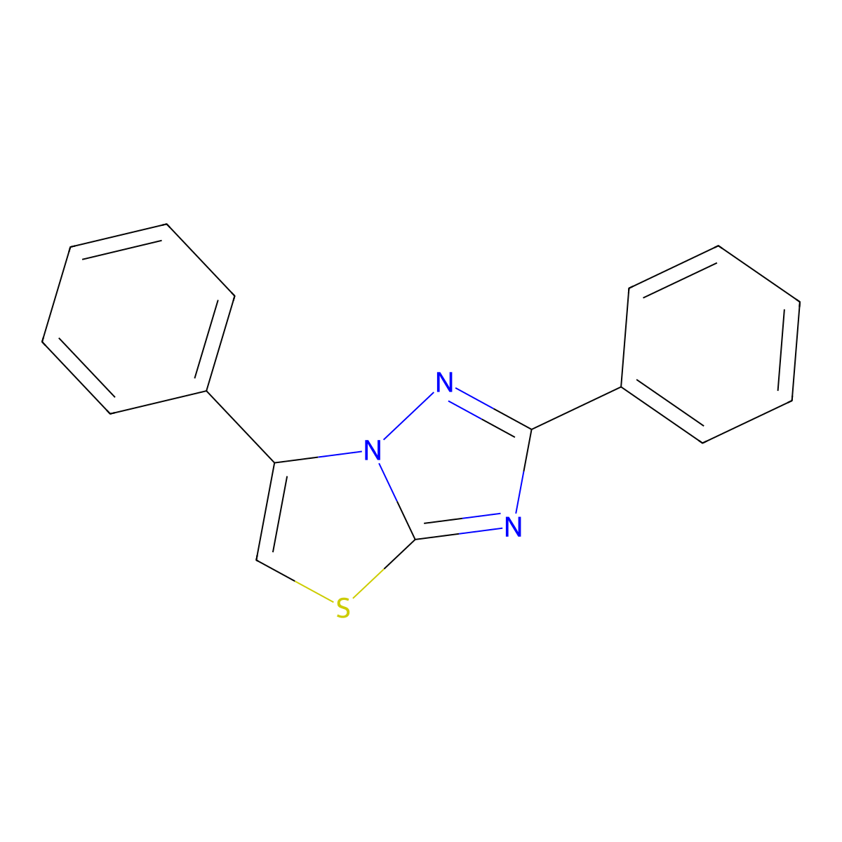2,6-Diphenylthiazolo(3,2-b)(1,2,4)triazole molecular structure, CAS 26542-70-1