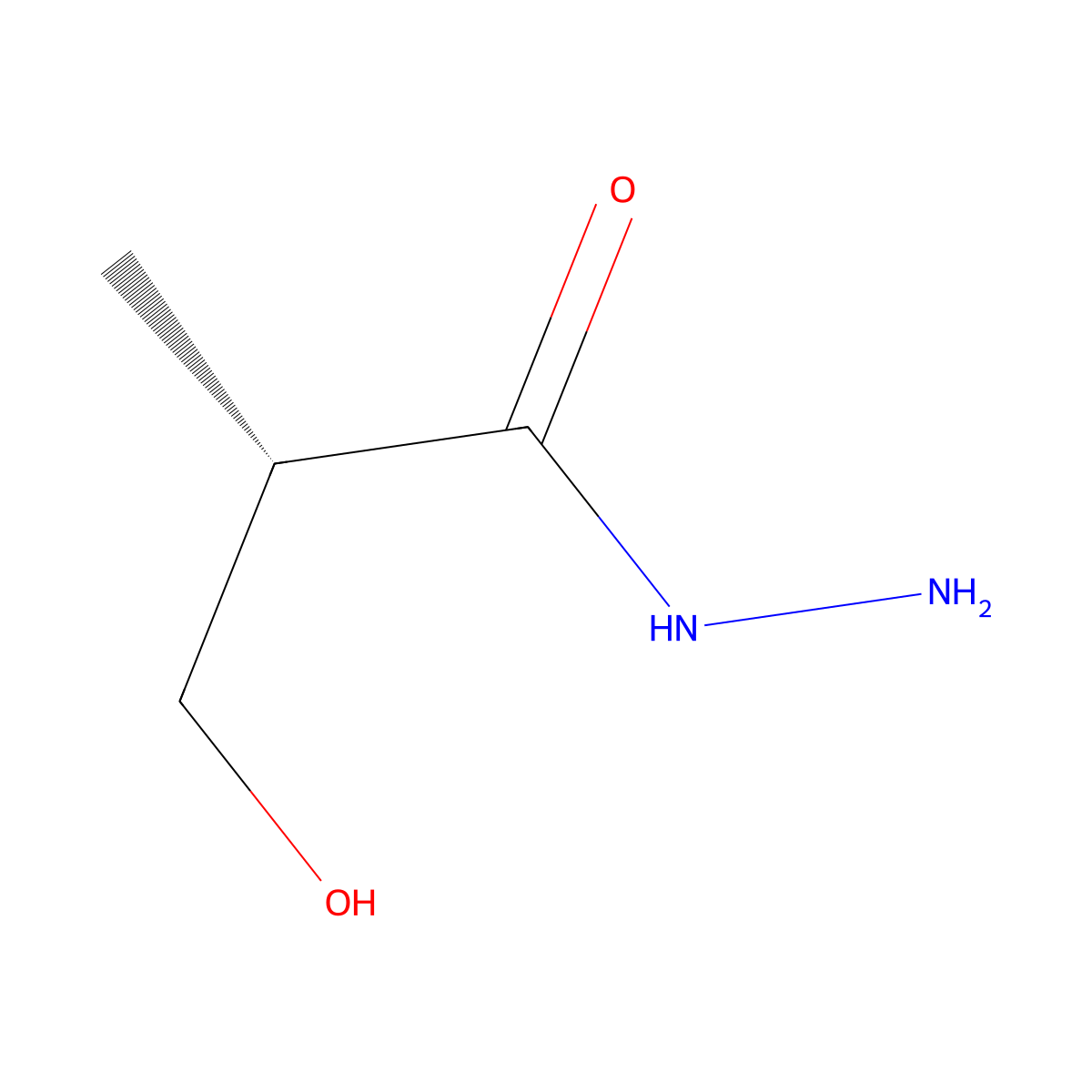 (2S)-3-hydroxy-2-methylpropanehydrazide molecular structure, CAS 26543-06-6