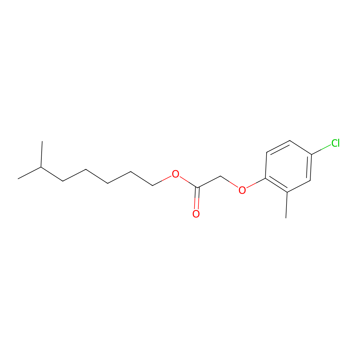 (4-Chloro-2-methylphenoxy)acetic acid isooctyl ester molecular structure, CAS 26544-20-7