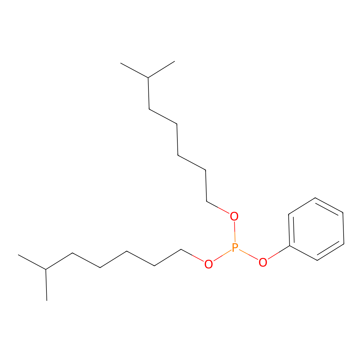 Phosphorous acid, diisooctyl phenyl ester molecular structure, CAS 26544-22-9