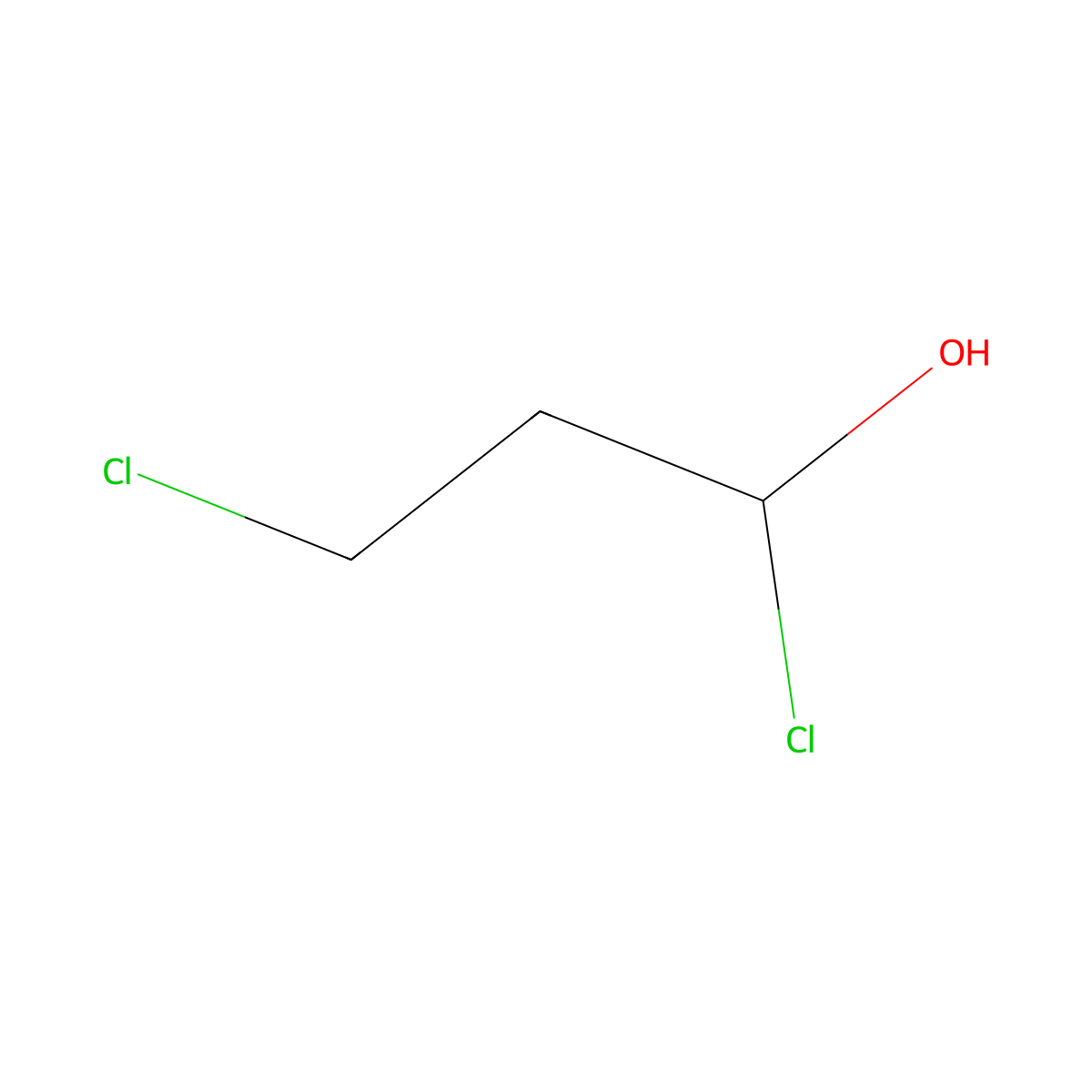 1,3-Dichloropropanol (mixed isomers) molecular structure, CAS 26545-73-3