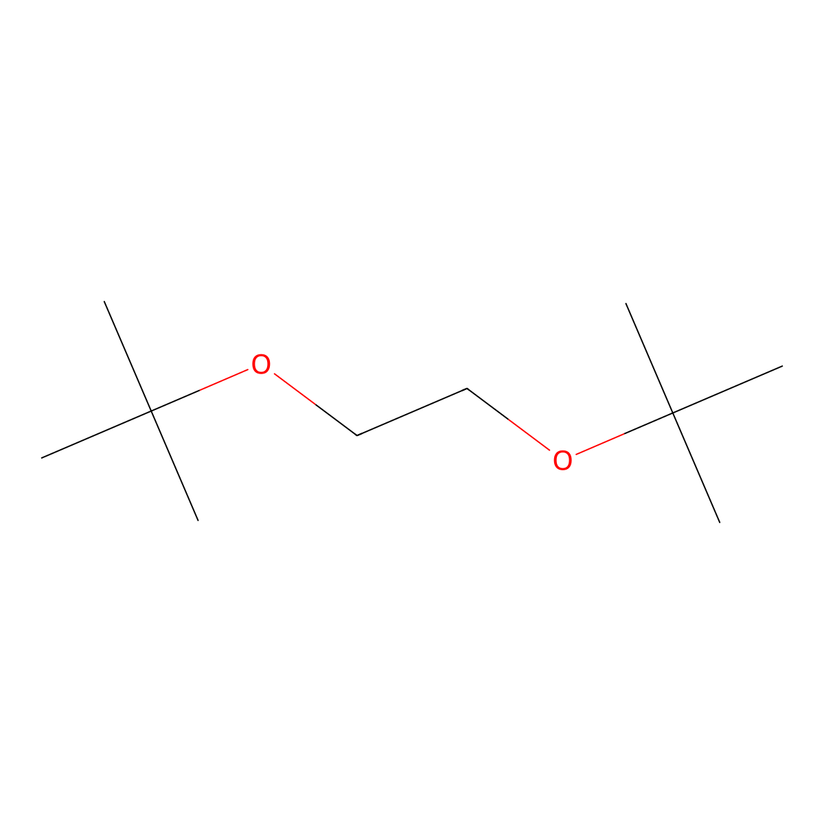 2,2'-(Ethylenebis(oxy))bis(2-methylpropane) molecular structure, CAS 26547-47-7