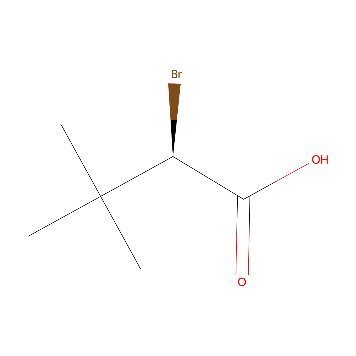 (R)-2-Bromo-3,3-dimethylbutanoic Acid molecular structure, CAS 26547-87-5