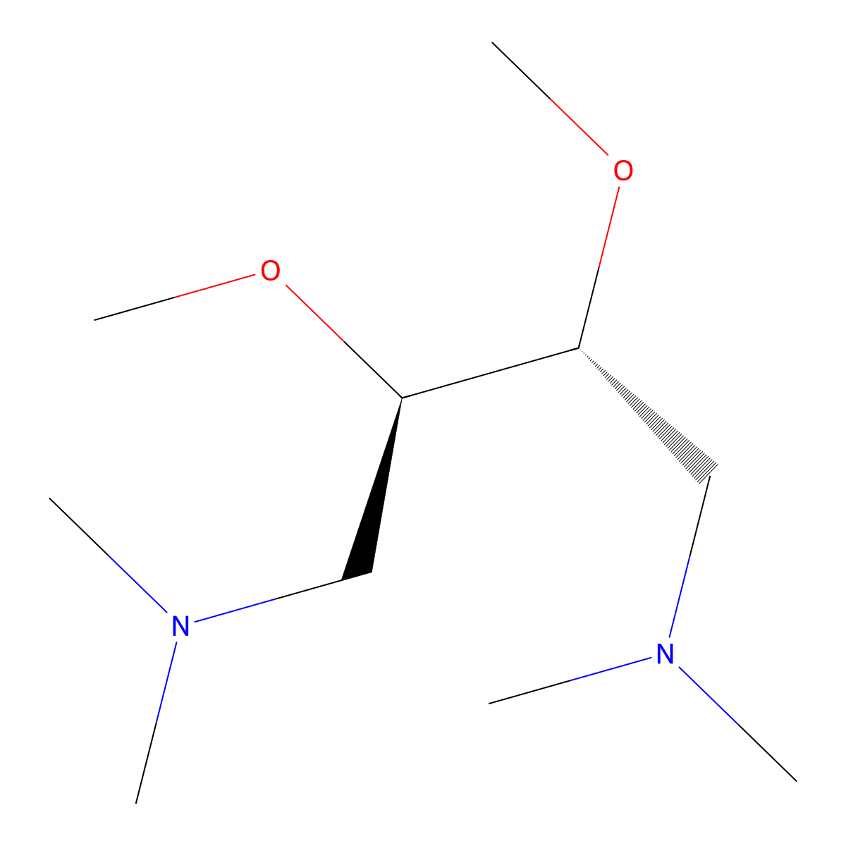 (2R,3R)-2,3-Dimethoxy-N1,N1,N4,N4-tetramethyl-1,4-butanediamine molecular structure, CAS 26549-22-4
