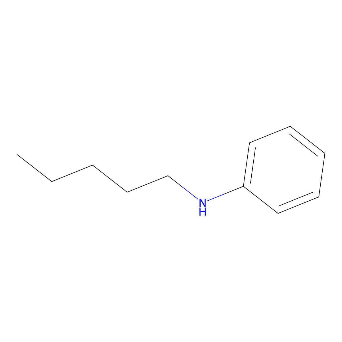 N-Pentylaniline molecular structure, CAS 2655-27-8