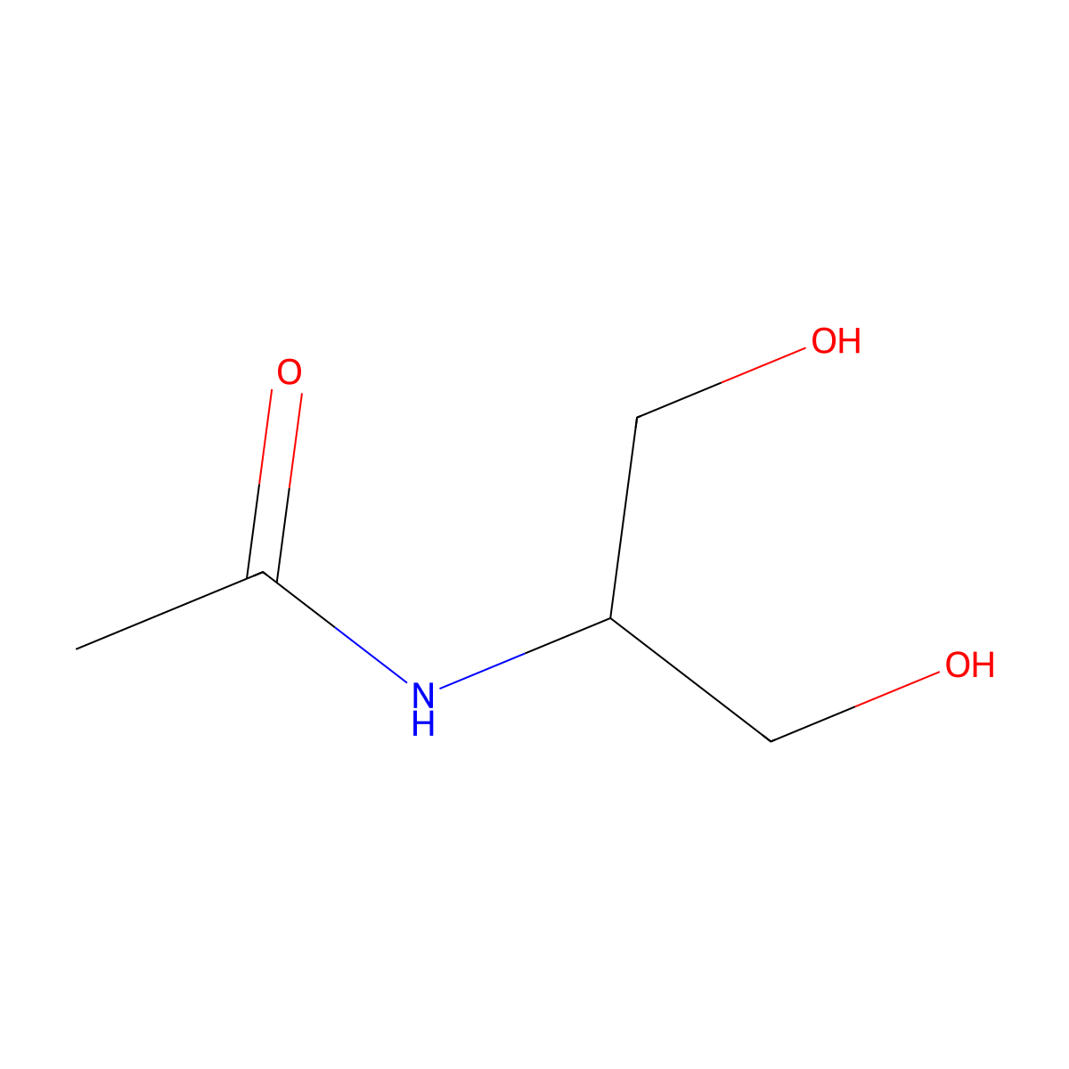N-(1,3-dihydroxypropan-2-yl)acetamide molecular structure, CAS 2655-79-0
