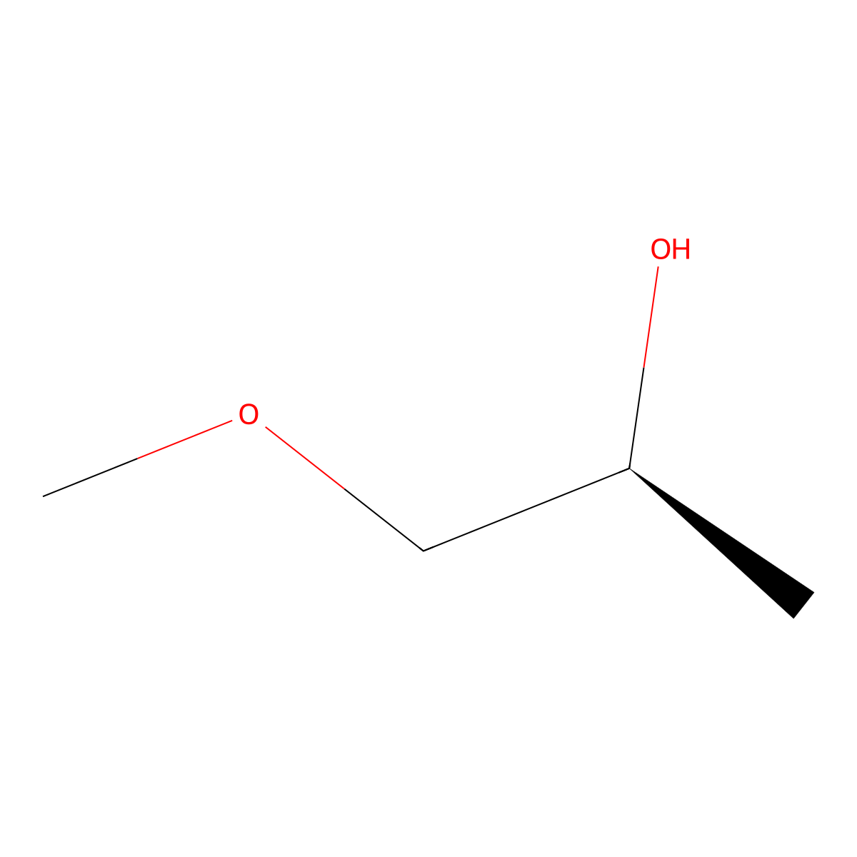 (2S)-1-methoxypropan-2-ol molecular structure, CAS 26550-55-0