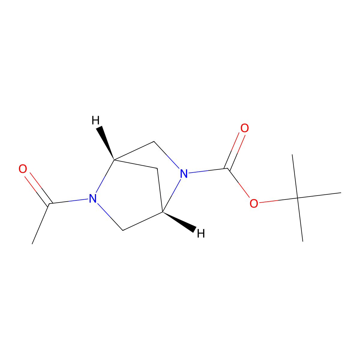 tert-Butyl (1S,4S)-5-acetyl-2,5-diazabicyclo[2.2.1]heptane-2-carboxylate molecular structure, CAS 2655597-20-7