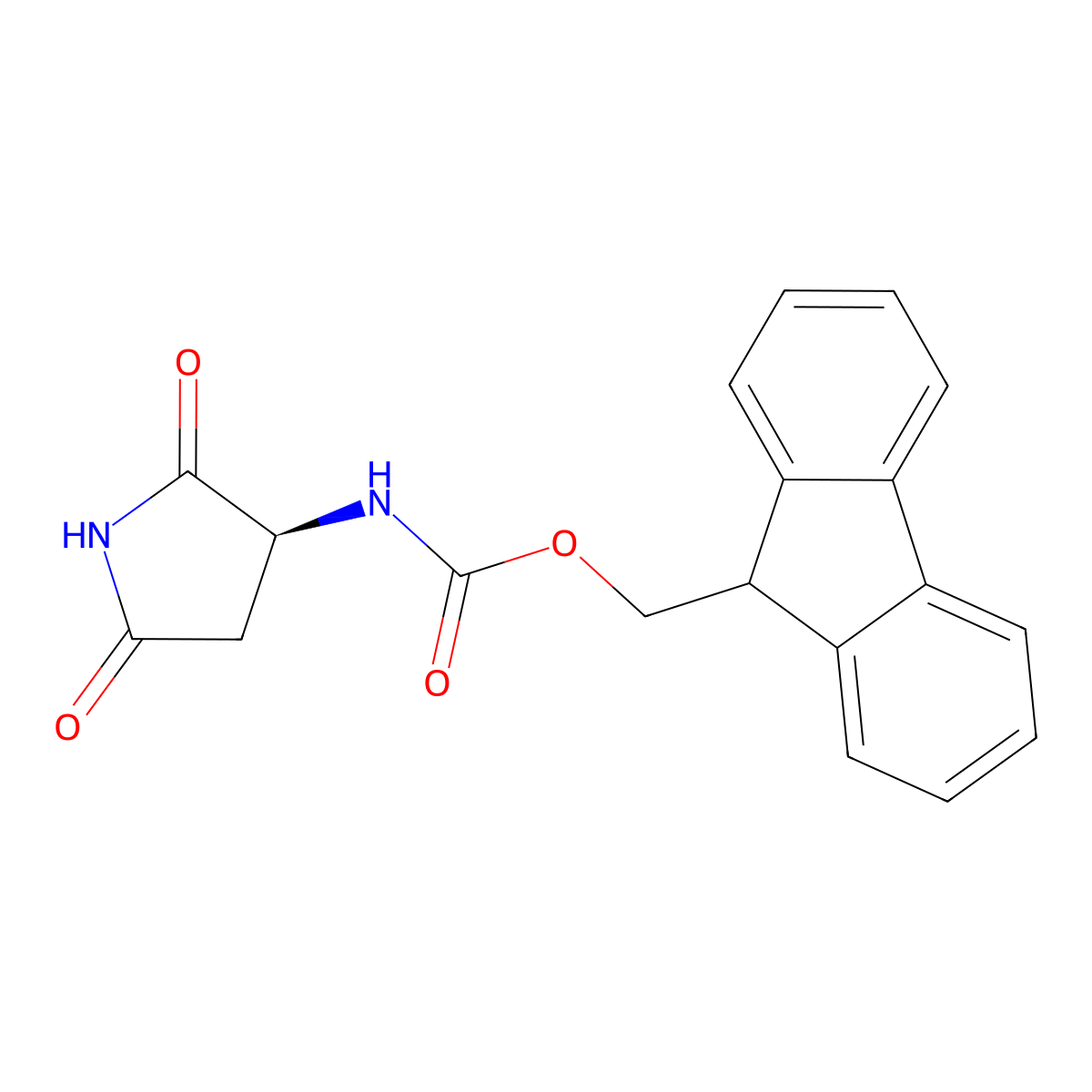 9H-fluoren-9-ylmethyl N-[(3S)-2,5-dioxopyrrolidin-3-yl]carbamate molecular structure, CAS 2655597-21-8